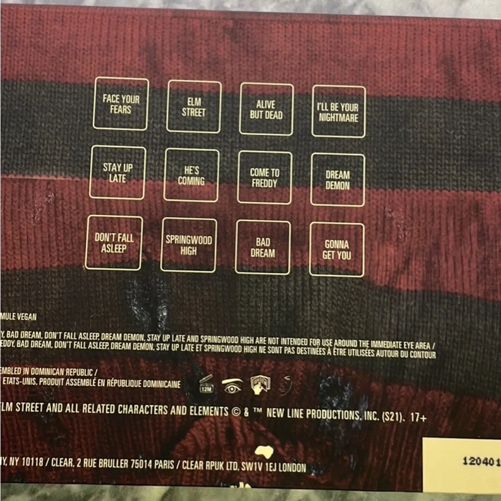New Kylie Cosmetics Nightmare‎ On Elm StreetStreet Eyeshadow Palette